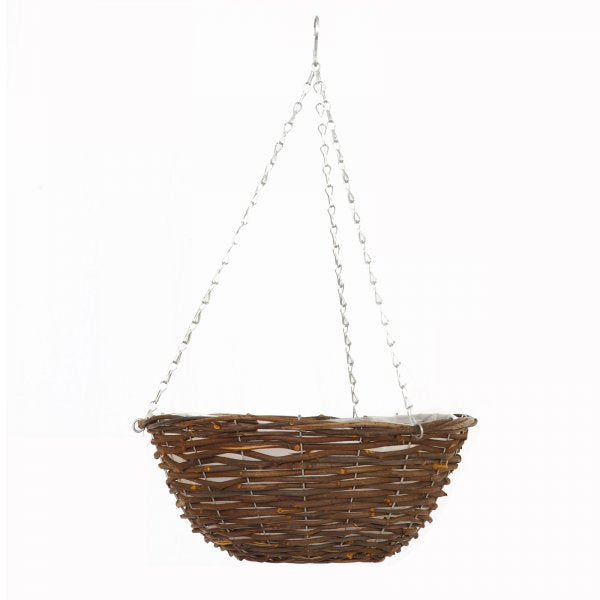 12In Rattan Hanging Basket