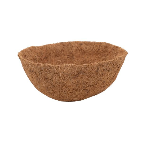 14" Basket Coco Liner made of natural coconut fiber, durable and tough, perfect for hanging and non-hanging baskets - Keans