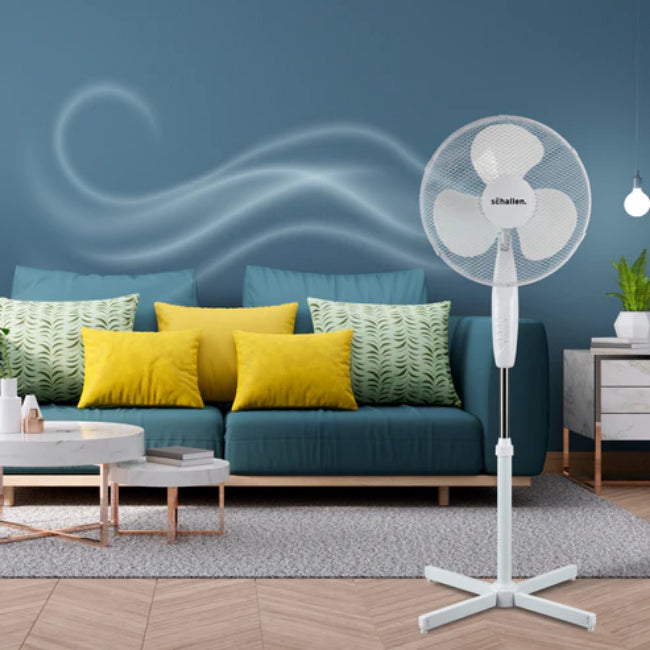 16'' Pedestal Oscillating Fan with adjustable height and speed settings – available at Keans Claremorris