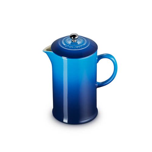 Le Creuset Stoneware 1L Cafetière in Azure blue, durable French press coffee maker - Keans Claremorris