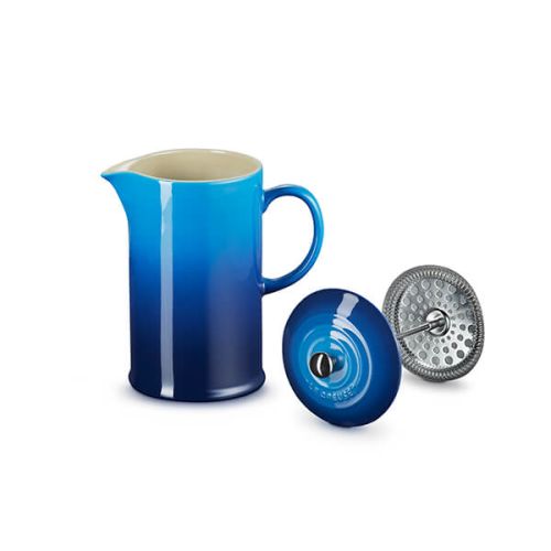 Le Creuset Stoneware 1L Azure Cafetière - Durable French Press Coffee Maker | Keans Claremorris