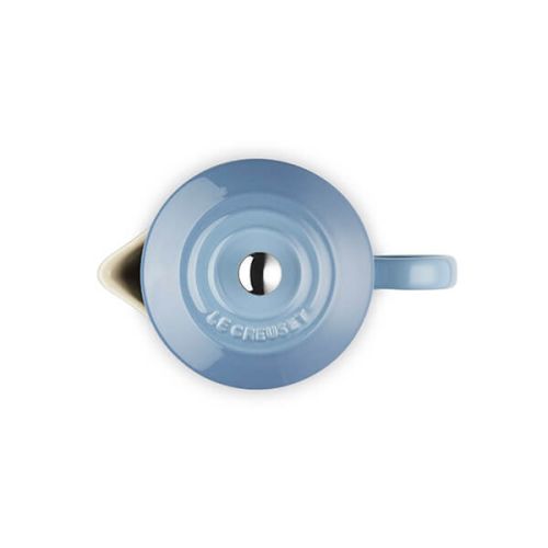Le Creuset Stoneware 1L Cafetière in Chambray blue, durable and stylish coffee press – available at Keans Claremorris.
