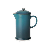 Le Creuset 1L Stoneware Cafetière in Deep Teal, durable enamelled pot with stainless steel knob, dishwasher safe – Keans