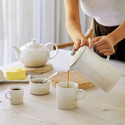 Le Creuset Stoneware 1L Cafetière in Meringue color - Durable French press coffee maker | Keans Claremorris