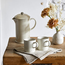 Le Creuset 1L Stoneware Cafetière in Meringue color - durable, stylish coffee press | Keans Claremorris