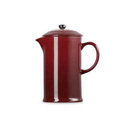 Le Creuset Stoneware 1L Cafetière in Garnet red, durable French press coffee maker - Keans Claremorris