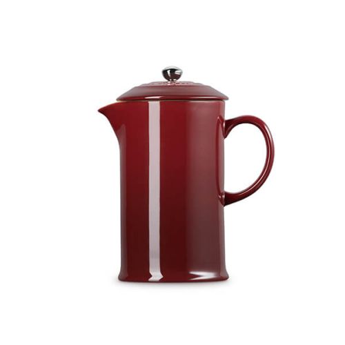 Le Creuset Stoneware 1L Cafetière in Garnet red, durable French press coffee maker - Keans Claremorris
