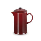 Le Creuset 1L Garnet Stoneware Cafetière with stainless steel knob, durable, dishwasher safe, scratch-resistant – Keans