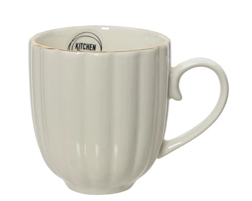 Porcelain Mug –  Shiny Corolla Design + Gold Rim