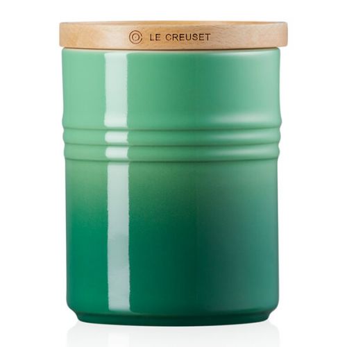 Le Creuset Medium Storage Jar With Wooden Lid Bamboo