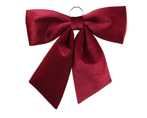 Bow polyester red H. 62cm