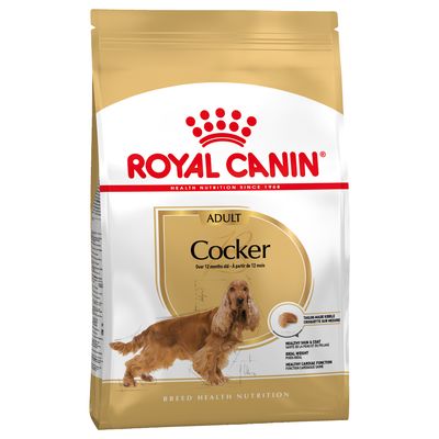 Royal Canin Cocker Spaniel Adult Dog Food 12kg, supports skin, coat, dental health, ideal weight, cardiac function - Keans