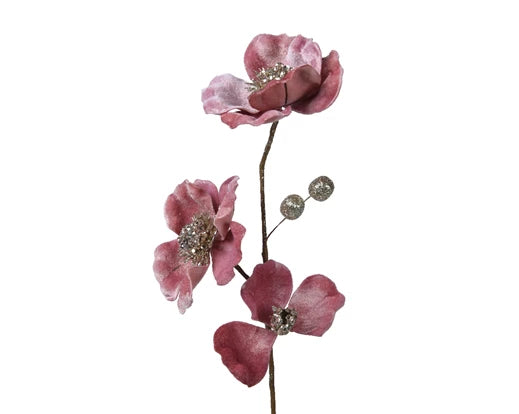 Spray Polyester Velvet Glitters Velvet Pink L.10Cm X W.10Cm X H.56Cm - KeansClaremorris