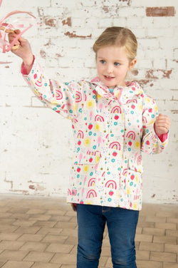 Heidi Girls Coat Rainbow Sunshine colorful warm jacket for kids by Keans Claremorris