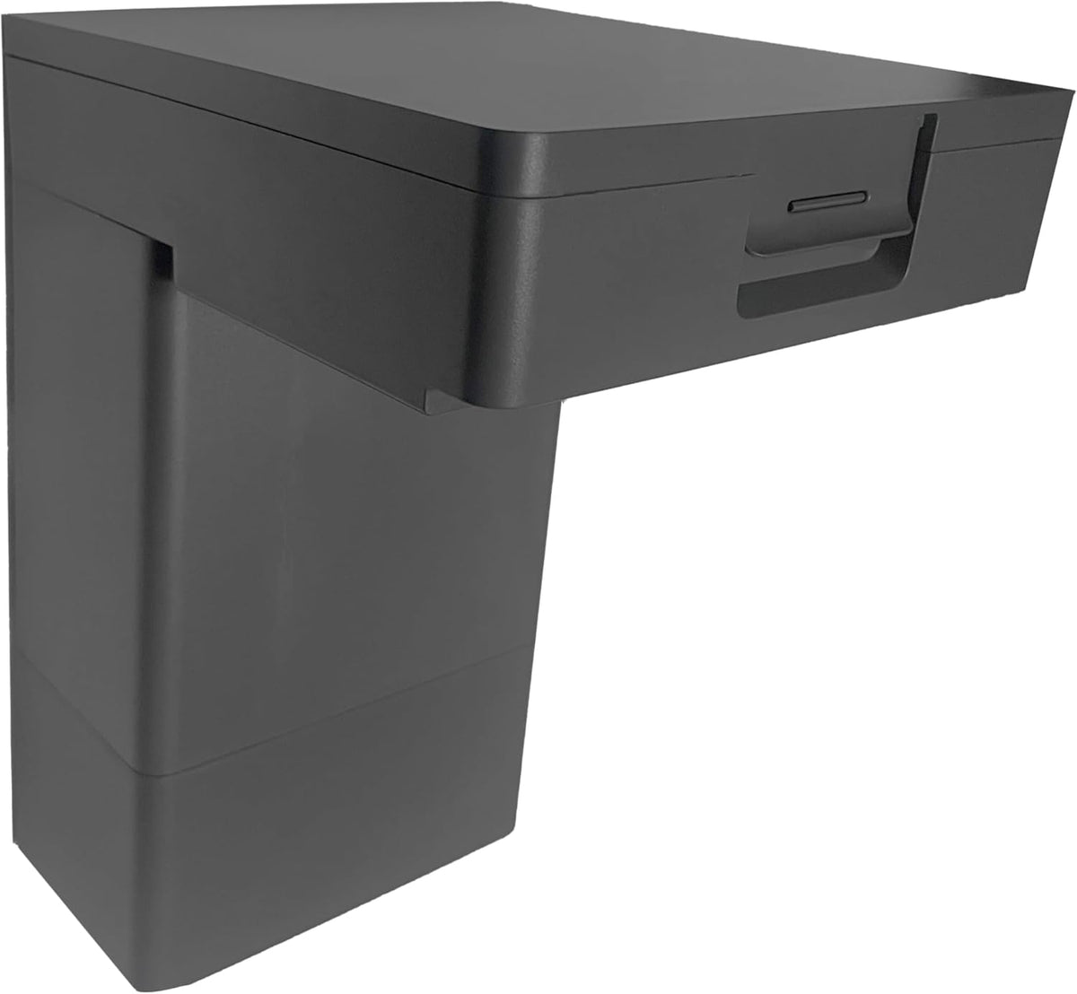 Black Dreame Water Hookup Kit with a rectangular top and vertical base, designed for automated water exchange.