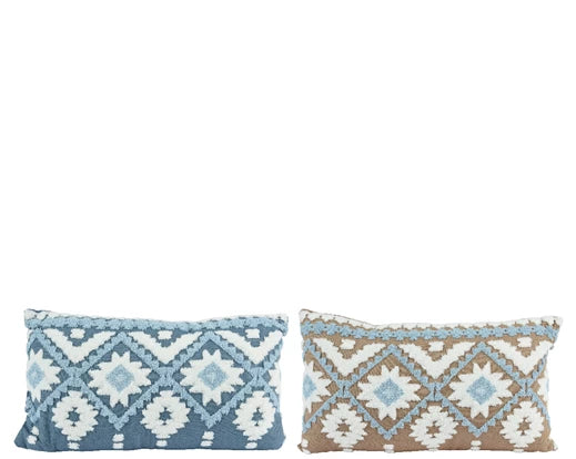 Rectangle Cushion –with Embroidered Snowflake 2 Ass 50cm x w30cm