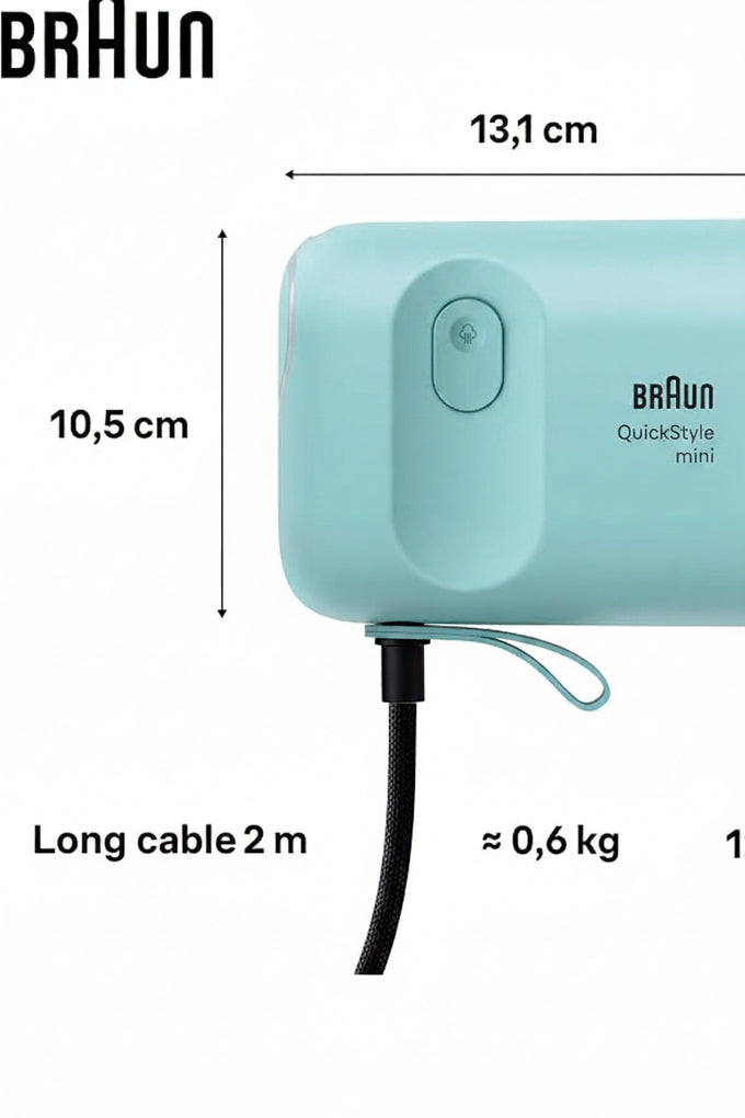 Braun Carestyle Mini Travel Garment Steamer Green | GS1051GR - Image 5