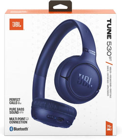 JBL Tune 530BT Wireless On-Ear Headphones 76H Battery Blue| JBLT530BTBLUEU