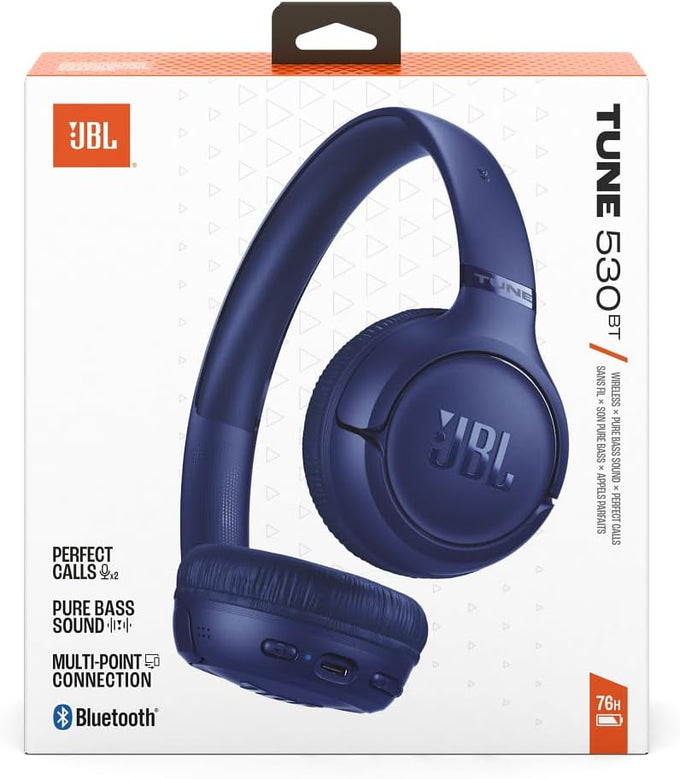 JBL Tune 530BT Wireless On-Ear Headphones 76H Battery Blue| JBLT530BTBLUEU - Image 6