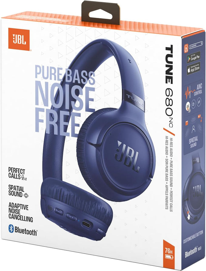 JBL Tune 680NC Wireless On-Ear Noise Cancelling Headphones Blue| JBLT680NCBLU - Image 5