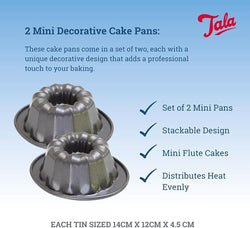 Tala Everyday 2 Mini Decorative Cake Pans