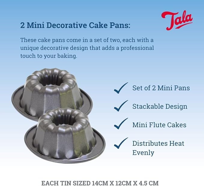 Tala Everyday 2 Mini Decorative Cake Pans - Image 2