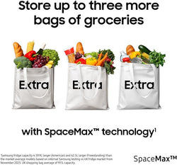 Samsung Non-Plumbed Plain Door Series 6 SBS American Fridge Freezer | Stainless Steel