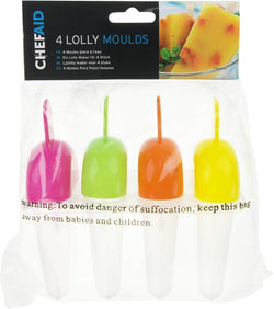 Chef Aid 4 Lolly Moulds 14x145x90mm