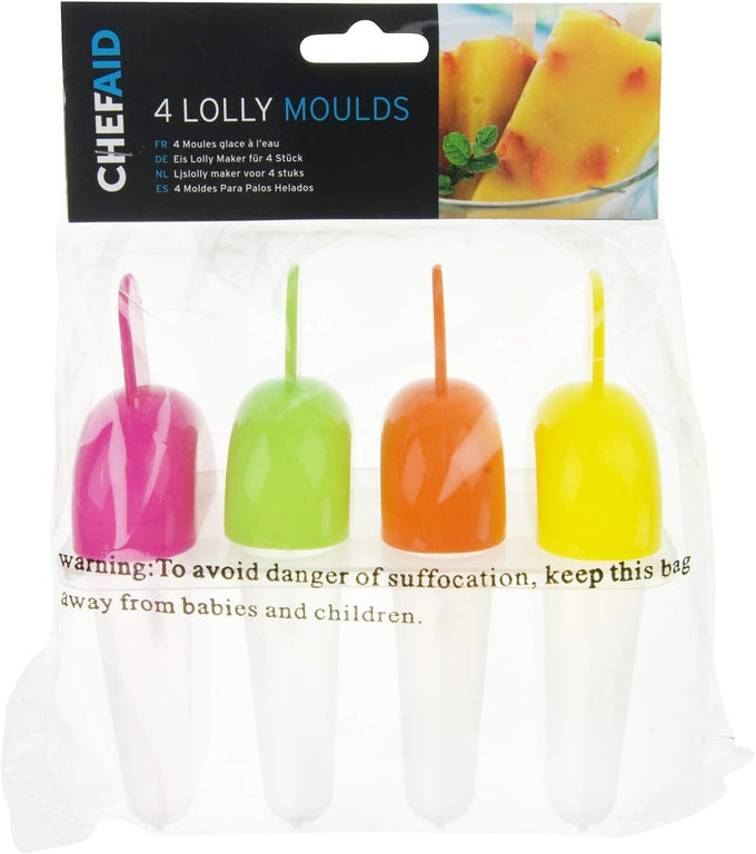 Chef Aid 4 Lolly Moulds 14x145x90mm - Image 2