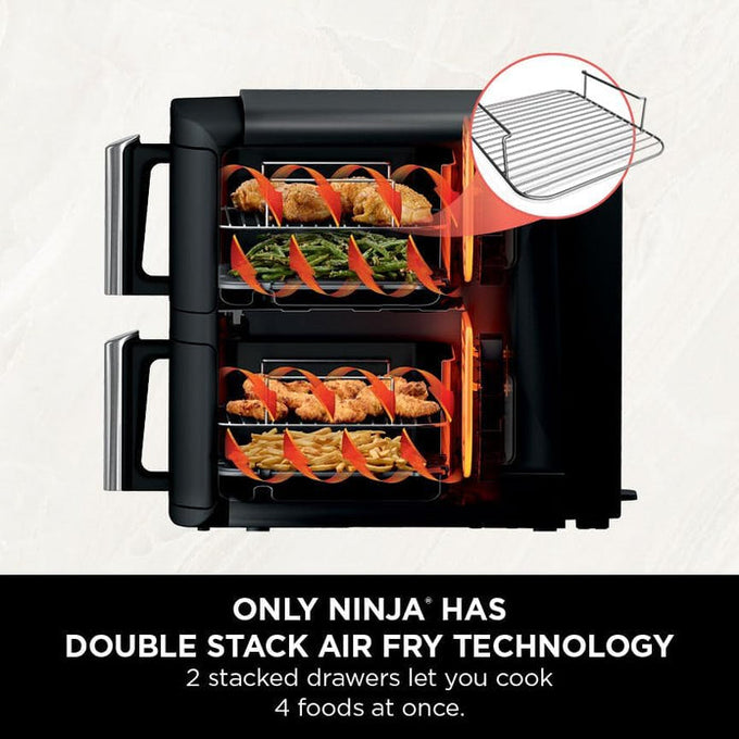 Ninja Double Stack 2-Drawer Air Fryer 7.6L | SL300UK - Image 6