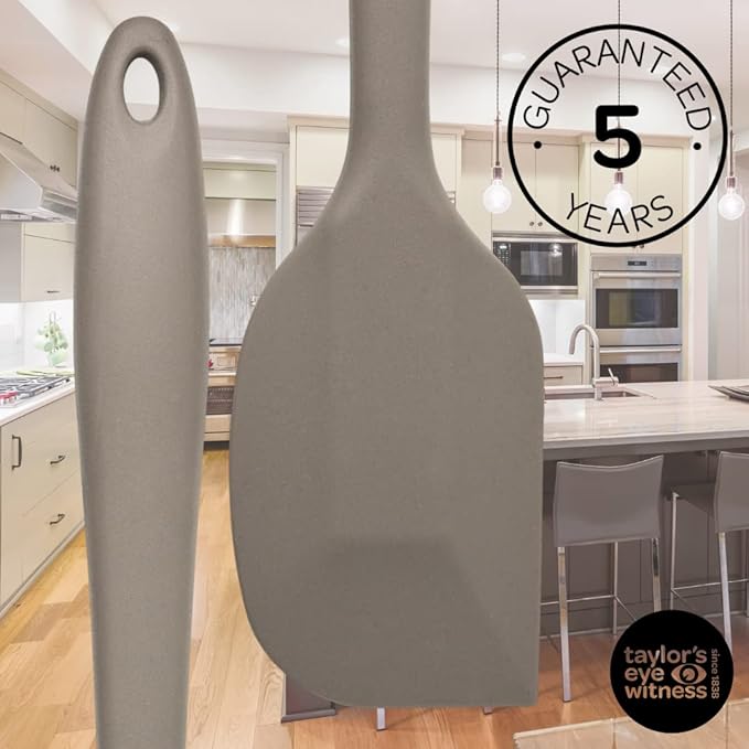 Grey 27cm/11" spatula spoon for cooking and serving - durable kitchen utensil from Keans Claremorris