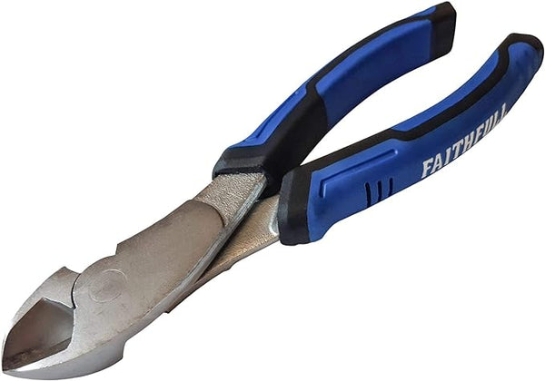 Faithfull Heavy Duty 180mm diagonal cutting pliers with high-leverage design and soft-grip handles, available at Kean’s