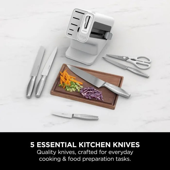Ninja K62006EUWH Stay Sharp 6-Piece Stainless Steel Knife Set with White Block – Keans Claremorris