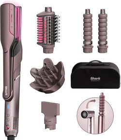 Shark FlexFusion 5-in-1 Hair Styler & Dryer with ceramic plates, auto-wrap curlers, no heat damage, available at Kean’s