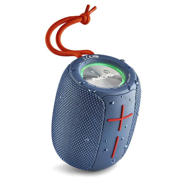 NGS Nitro 1 Blue 10W Bluetooth speaker, IPX5 splash-resistant, True Wireless, 8hr battery, LED lights – Keans Claremorris