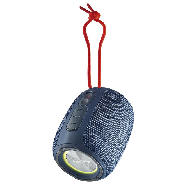 Ngs Nitro 1 10W Bluetooth IPX5 Blue LED Speaker – Waterproof wireless audio, available at Keans Claremorris.