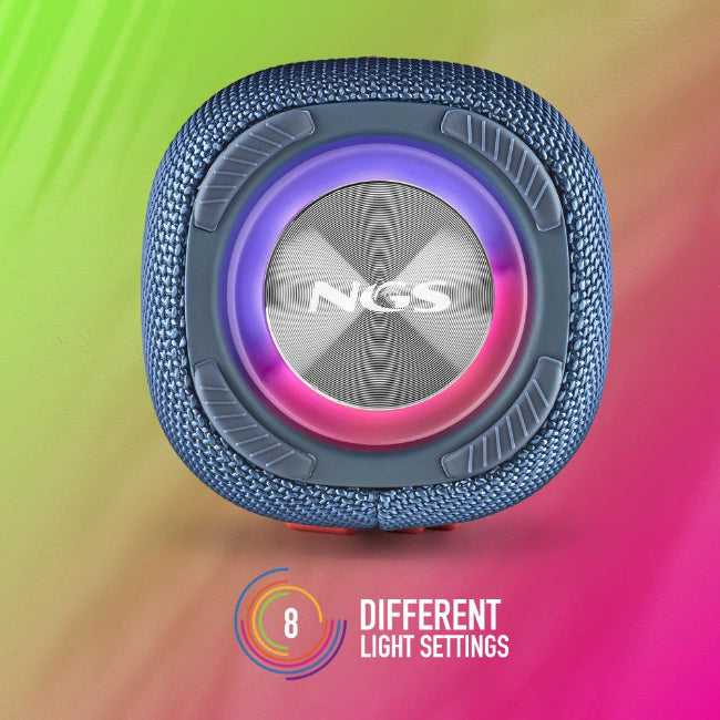 Ngs Nitro 3 30W Bluetooth LED Speaker IPX5 Waterproof Blue - Keans Claremorris