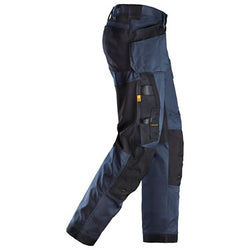 Snickers 6251 Stretch Loose fit Work Trousers Holster Pockets Navy/Black