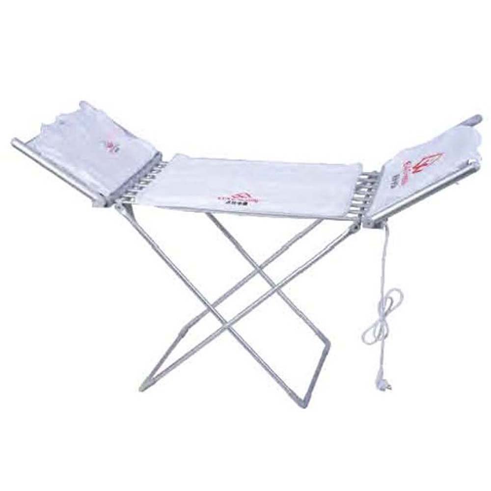 Heated Clothes Airer with 18 bars and foldable wings for fast indoor drying, energy-efficient, from Keans Claremorris.