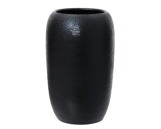 Black Vase – Contemporary Hammered Design  h40cm - Image 1