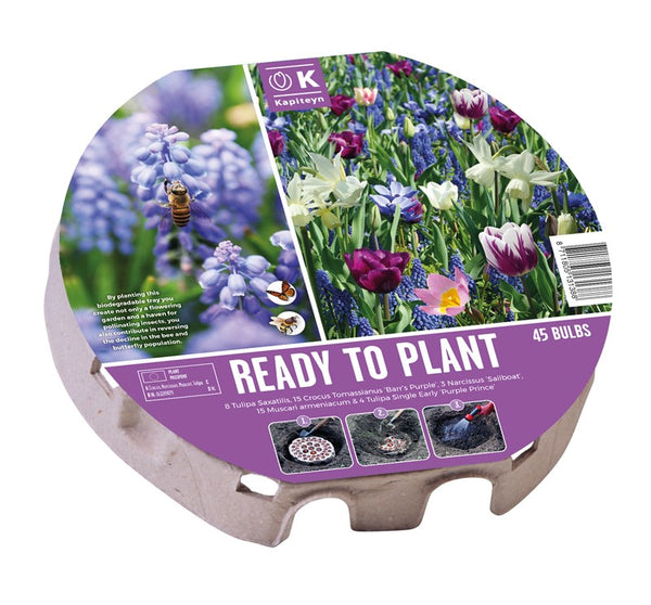 Plant-O-Mat Tray XL – 38 Wild Flowers Biodiversity Mix (45 Bulbs)