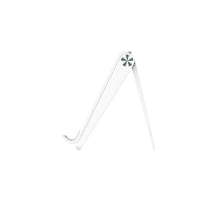 Ldnio foldable phone and tablet stand in white, shown partially open on a white background.