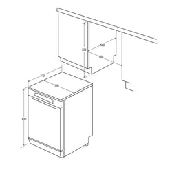 Candy Freestanding Dishwasher - White