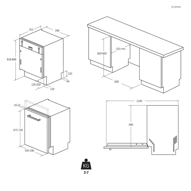 Candy 13 Place Integrated Dishwasher - Image 5