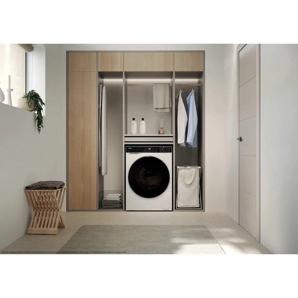 Haier X Series 5 10 Kg 1400 Spin Freestanding Washer Dryer White in Laundry Room
