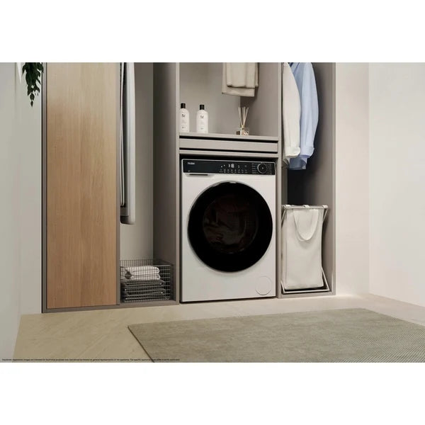 Haier X Series 5 10 Kg 1400 Rpm Freestanding Washer Dryer White in Laundry Room 