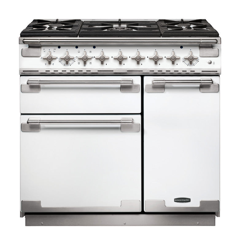 Rangemaster Elise 90CM Dual Fuel Range Cooker with oven and gas burners – available at Keans Claremorris