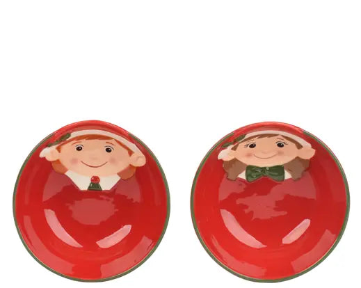 Christmas Elf Bowl – Red | 2 Assorted Design D.15cm - Image 2