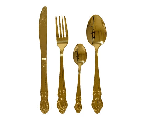 Gold 16-Piece Cutlery Set - Image 1