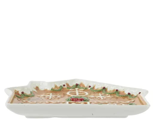 Gingerbread House-Shaped Dolomite Plate 22cm - Image 2